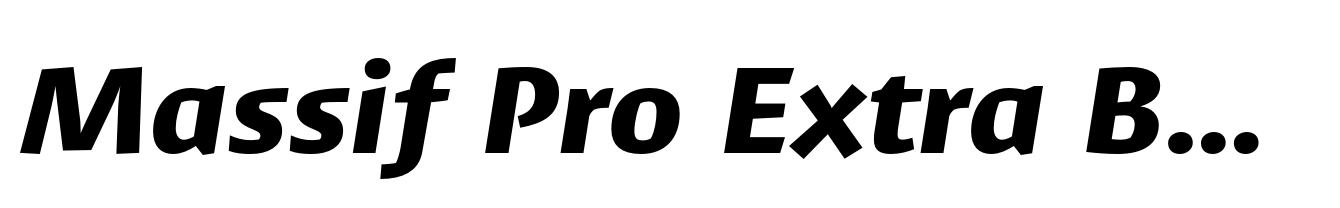 Massif Pro Extra Bold Italic